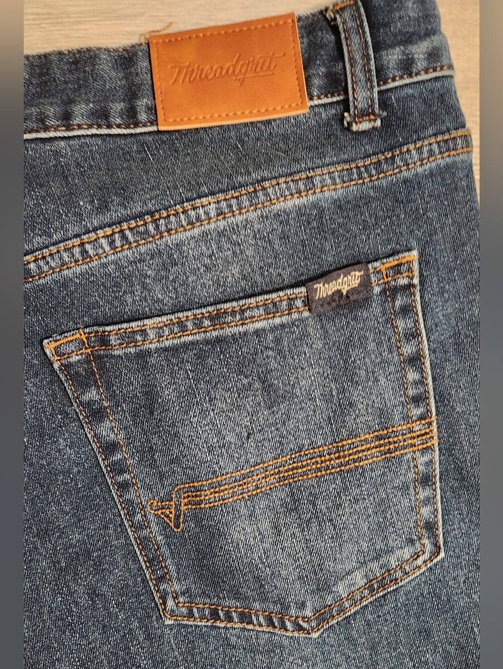 Threadgrit Men's Relaxed Bootcut Jeans, Size 36 X 34